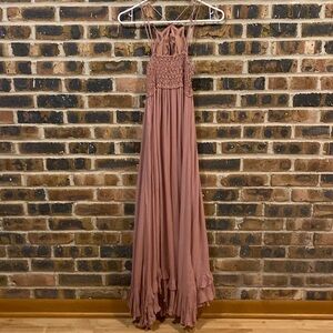 Free People maxi dress, embroidered bodice, cotton stretch blend, W’s XS/S